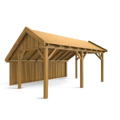 Remise mit Rückwand