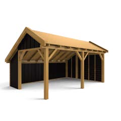 Remise 3 Wände schwarz